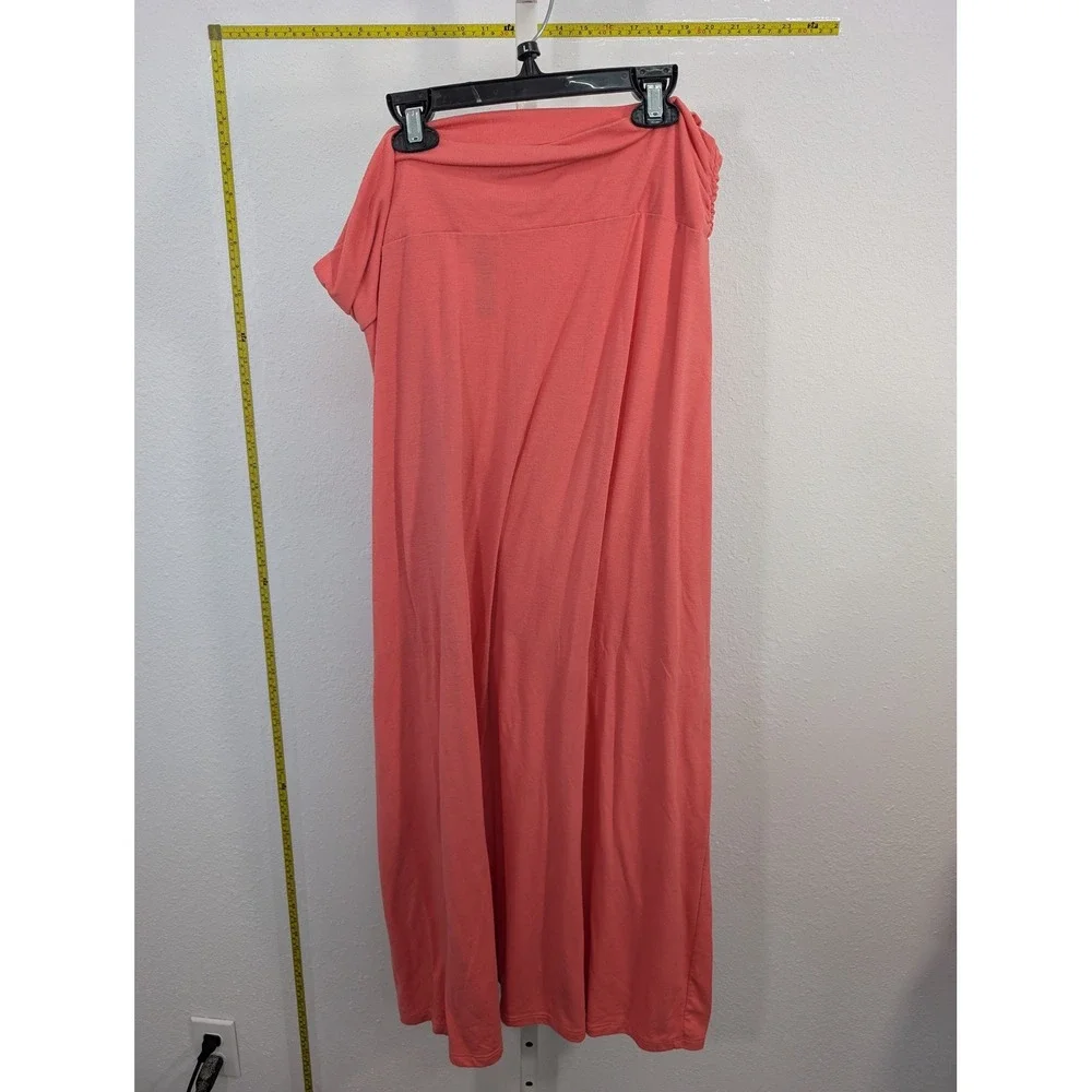 Faded Glory‎ Womens XL 16-18 Cosmo Coral Jersey Knit Maxi Skirt FGL15781SO